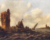 扬 范 戈因 : A View on the Maas near Dordrecht